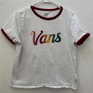 Vans Kids Ringer Tee with Multicolor Logo